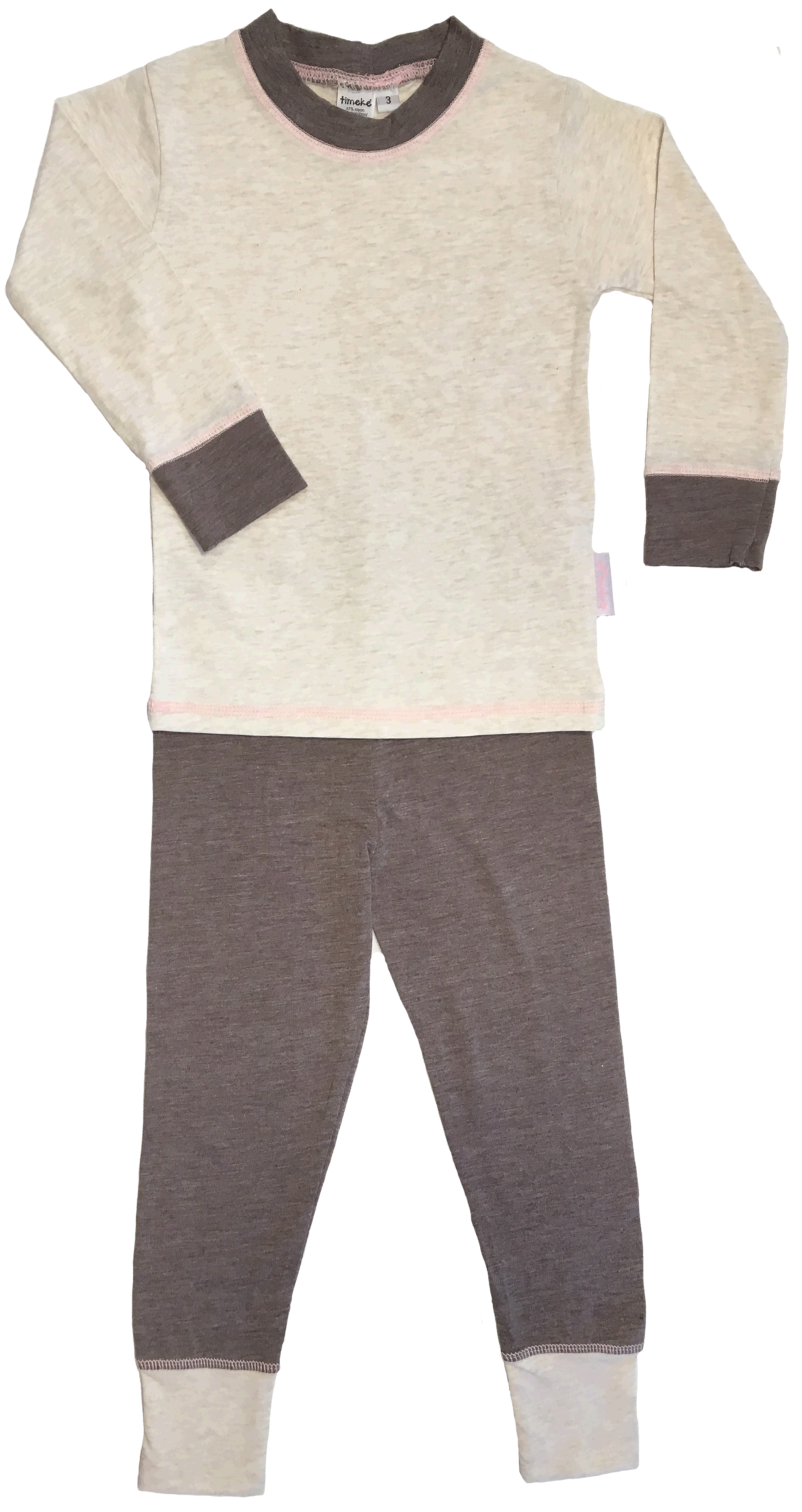 Girls OatmealLong PJ Girls OatmealLong PJ